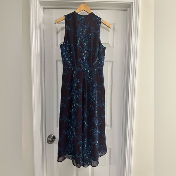 Cabi Treasure Paisley Crossover Style V-neck Midi Dress Style 3461 Size 6 - Picture 4 of 6